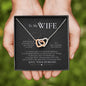 Wife From Husband Interlocking Hearts Message Box Necklace Pendant Gift