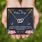 Police Wife Gift From Husband Interlocking Hearts Necklace Pendant Message Box