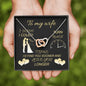 Personalized Message Box & Necklace For Wife, Anniversary Gift From Husband (I H Necklace)