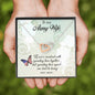 Army Wife Interlocking Hearts Necklace Pendant Message Box Military Gift