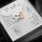 Wife From Husband Interlocking Hearts Necklace Pendant Message Box Gift