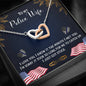 Police Wife Gift From Husband Interlocking Hearts Necklace Pendant Message Box