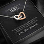 Gorgeous Wife from Husband Interlocking Hearts Pendant Necklace Message Box Gift