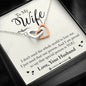 Wife Gift From Husband Interlocking Hearts Message Box Pendant Necklace Gift