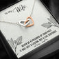 Wife Husband Interlocking Hearts Pendant Necklace Inspirational Message Box Gift