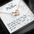 Mother's Day - Gift For Mom Heart Necklace Blue Fowers Two earts + Interlocking Hearts Necklace