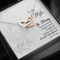 Wife Husband Interlocking Hearts Pendant Necklace Meaningful Message Box Gift