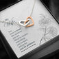 Wife From Husband Interlocking Hearts Message Box Pendant Necklace Gift