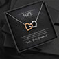 Gorgeous Wife from Husband Interlocking Hearts Pendant Necklace Message Box Gift