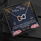 Police Wife Gift From Husband Interlocking Hearts Necklace Pendant Message Box