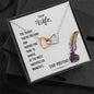Wife From Husband Interlocking Hearts Pendant Necklace Message Box Gift