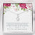 Sister Flower Heart Jewelry Necklace Pendant Women Message Box Gift