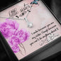 Little Sister Heart Jewelry Necklace Pendant Women Message Box Gift