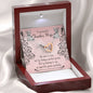 Teacher Wife Interlocking Hearts Necklace Pendant Message Box Gift