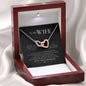 Wife From Husband Interlocking Hearts Message Box Necklace Pendant Gift