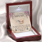 Marine Wife Gift From Husband Interlocking Hearts Necklace Pendant Message Box
