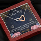 Police Wife Gift From Husband Interlocking Hearts Necklace Pendant Message Box