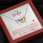 Wife Interlocking Hearts Jewelry Necklace Pendant Women Message Box Gift