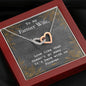 Farmer Wife Gift Interlocking Hearts Necklace Pendant Message Box Gift