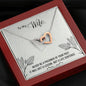 Wife Husband Interlocking Hearts Pendant Necklace Inspirational Message Box Gift