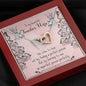 Teacher Wife Interlocking Hearts Necklace Pendant Message Box Gift