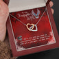 Firefighter Wife From Husband Interlocking Hearts Necklace Pendant Message Box