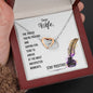 Wife From Husband Interlocking Hearts Pendant Necklace Message Box Gift