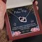 Police Wife Gift From Husband Interlocking Hearts Necklace Pendant Message Box