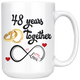 48th Wedding Anniversary Gift For Him And Her, 48th Anniversary Mug For Husband & Wife, Married For 48 Years, 48 Years Together With Her ( 15 oz )