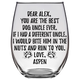 Dear Alex Aspen Dog Uncle Stemless Wine Glass