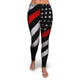 Firefighter Red Line Flag Leggings - Freedom Look