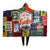 Blue & Red Camping Hooded Blanket - New