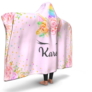 Personalized Unicorn Hooded Blanket - Karen