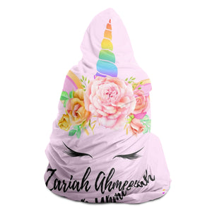 Zariah Ahmeenah - Personalized Unicorn Hooded Blanket
