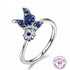 Sterling Silver Butterfly Ring with Flower Promise