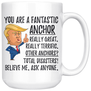 Funny Fantastic Anchor Coffee Mug, News Anchor Trump Gifts, Best Anchor Birthday Gift, Anchor Graduation Christmas Gift for Him and Her
