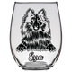 Ezra - Shetland Sheepdog Dog Stemless Wine Glass