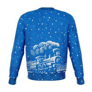 Bipolar Express AOP Athletic Funny Ugly Christmas Sweatshirt