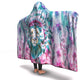 Lion Native Feather Pattern Hooded Blanket