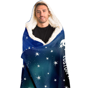 Personalized Aries Horoscope Zodiac Star Sign Hooded Blanket