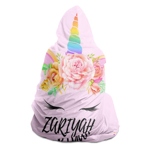 ZARIYAH - Personalized Unicorn Hooded Blanket