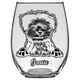Gracie - Morkie Dog Stemless Wine Glass