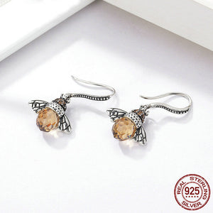 Lovely Orange Bee Earrings - Sterling Silver 2018 - Freedom Look