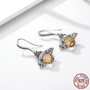 Lovely Orange Bee Earrings - Sterling Silver 2018 - Freedom Look