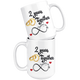Second Wedding Anniversary Gift For Him And Her, 2nd Anniversary Mug For Husband & Wife, 2 Years Together, Married 2 Years, 2 Years With Her (15 oz )