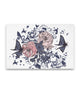 Blue butterflies Flowers Canvas Art - Freedom Look