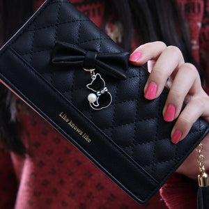 HQ Cute Cat Leather Wallet - Freedom Look