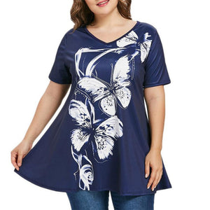 Butterfly V-neck Blouse - Freedom Look