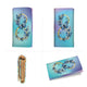 Blue And Rose Infinity Morpho Butterflies Wallet - Freedom Look