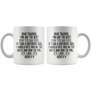 Personalized Shih Tzu Dad Trasher Coffee Mug (11 oz)